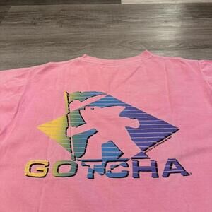 Vintage gotcha brand human fish t shirt 1990 M